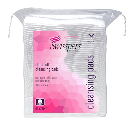 Swisspers Refresh & Reset Facial Cotton Pads - Ultra-Soft, Lint-Free Reusable Makeup Remover Wipes, Pack of 150