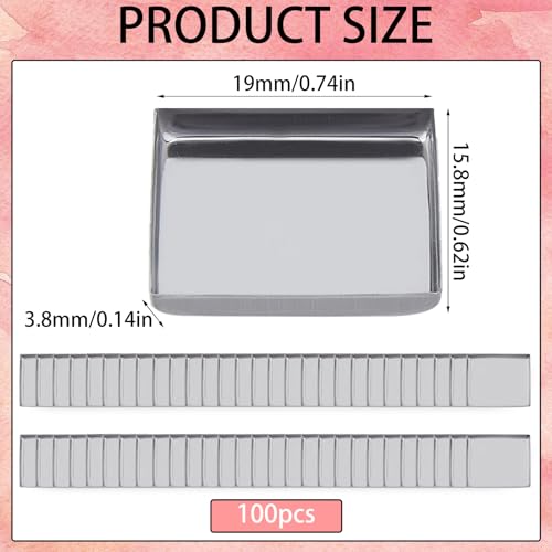 NICENEEDED 100PCS Empty Metal Eyeshadow Pans for DIY Makeup
