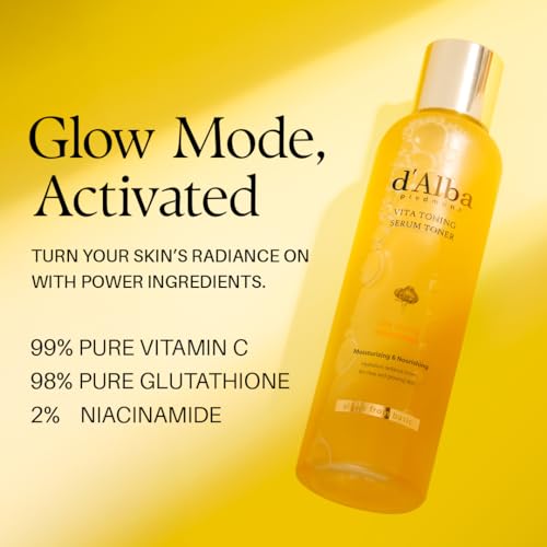 d'Alba White Truffle Vita Toning Serum Toner - Brightening Face Toner (6.08 fl oz)