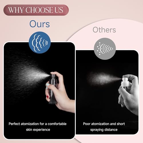 GIVITASOT 3-Pack 1oz Fine Mist Spray Bottles - Durable Mini Misters
