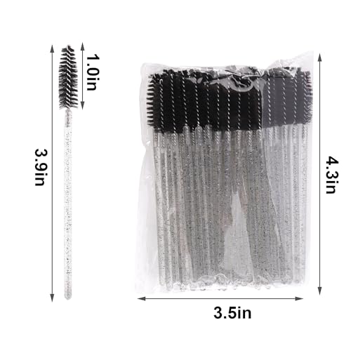 Exacoo Multicolor 500pcs Eyebrow & Lash Spoolies Makeup Brushes for Eyelash Extensions
