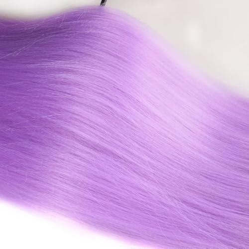 CANELIA Light Purple Pre-Stretched Braiding Hair 26 Inch 3 Pack for Box & Twist Braid Extensions