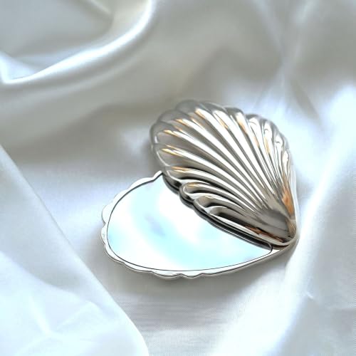 Seashell Compact Mirror for Bridesmaids - Rotating Makeup Mirror Gift