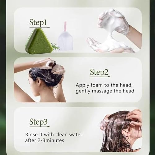 Natural Triangle Shampoo Bar for Strengthening Hair - 1pc