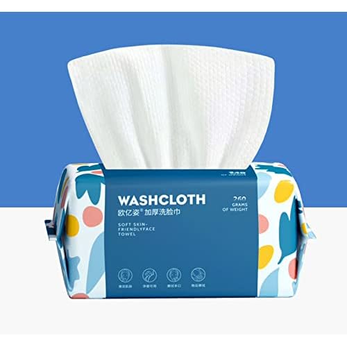 100 Count Disposable Face Towel,Thickening Ultra Soft Washcloths,Facial Cotton Tissue,Lint-free cotton dry wipes Multi-Purpose for Skin Care,Make-up Wipes,Face Wipes and Facial Cleansing
