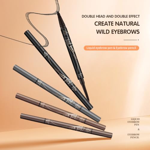 Microblading Eyebrow Pencil 2-in-1 with 4-Fork Tip, Waterproof