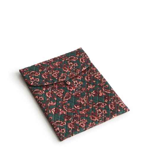 Vera Bradley Women's Premium Cotton Small Envelope Tech Sleeve, Victorian Vines, One Size