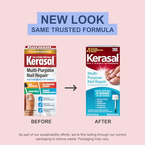 Kerasal Multi-Purpose Nail Repair 0.43oz - Restores Damaged Nails, Brush Applicator, Pack of 1