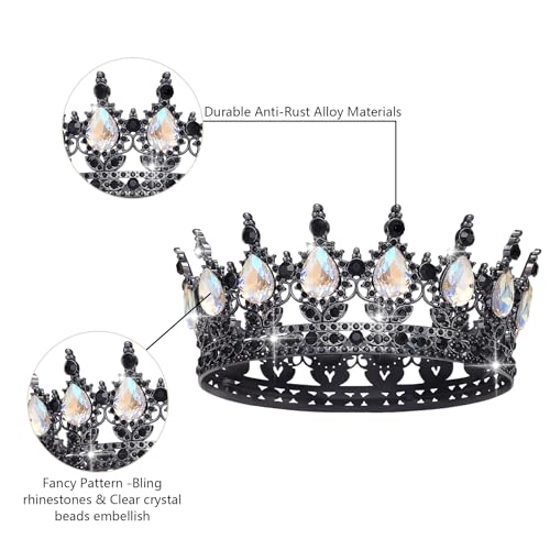 Queen Rhinestone Wedding Crown Tiara for Women