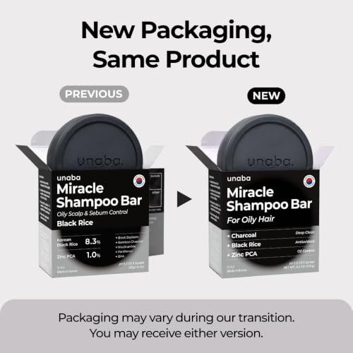 Miracle Clarifying Shampoo Bar for Oily Hair & Build-Up – 4.2 oz by Unaba