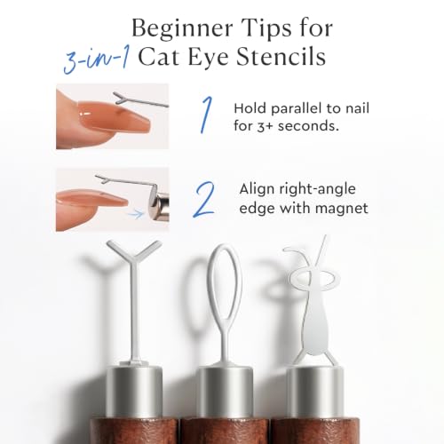 AZUREBEAUTY 11Pcs Cat Eye Magnet Nail Art Kit with Dual-Head Magnetic Pen