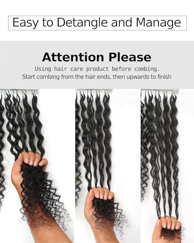 BEEOS Human Crochet Hair Deep Wave 22 Inch 160g