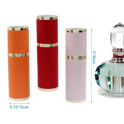 Zorfeter 3-Pack 5ml Refillable Travel Perfume Atomizer