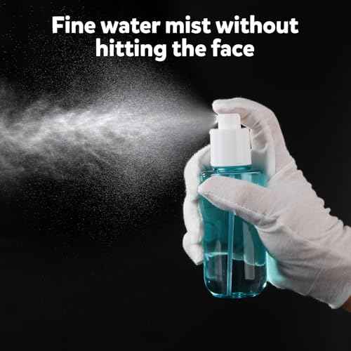 Bynccea Travel Spray Bottle 3.4oz/100ml Plastic Mini Bottle Set - Fine Mist Mini Empty Spray Bottles - Refillable Small Spray Bottles for Cleaning Solutions, Liquid Cosmetics