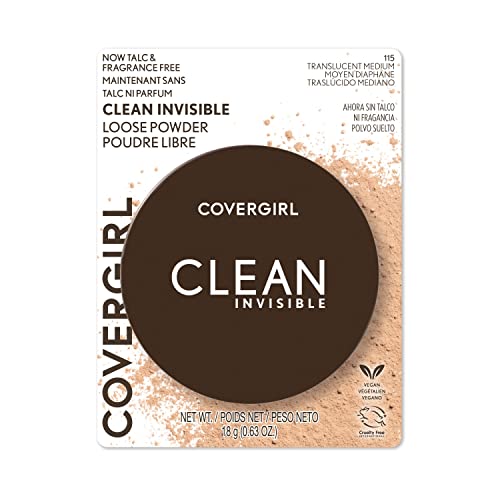 COVERGIRL Clean Invisible Loose Powder Vegan Setting Powder Bundle - Translucent Medium Warm 20g & Translucent Medium 20g
