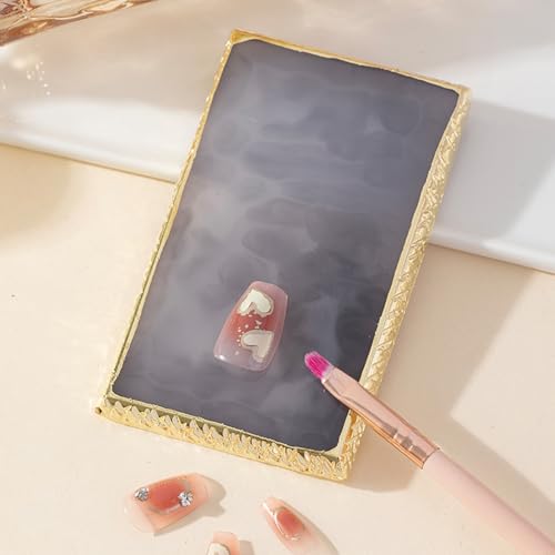 Resin Nail Art Palette - Rectangular Nail Polish Mixing Tray