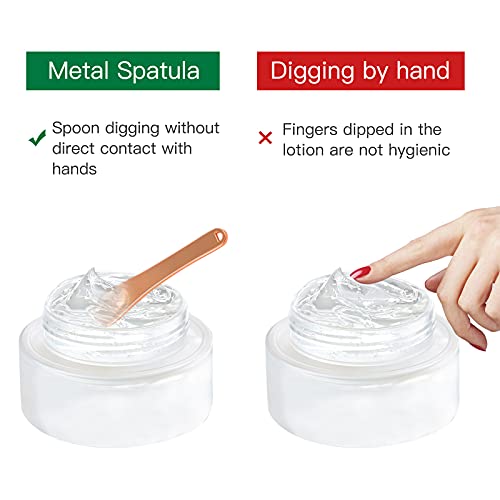 6 Pack Metal Cosmetic Spatulas for Skincare & Makeup Application - Rose Gold