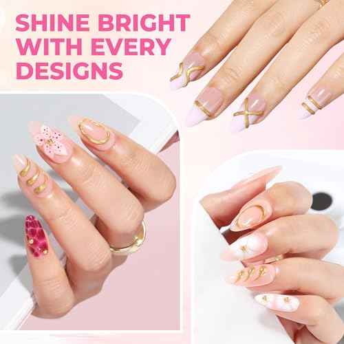 UNA GELLA Metallic 3D Gel Nail Art Bronze Gold 15g No Wipe Sculpting Chrome Gel Nail Polish for Drawing, Molding, Charms and Gems Decoration Lamp Curing Needed