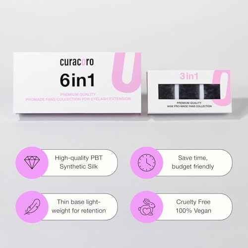 Curacoro Promade Mix 750 Fans - Handmade Volume Eyelashes, Multi Selections From 5D To 12D, C CC D Curl, Thickness 0.03~0.1 mm, 9-18mm Length, Long Lasting & Easy Application (12D 0.03 D, 11-12-13mm)
