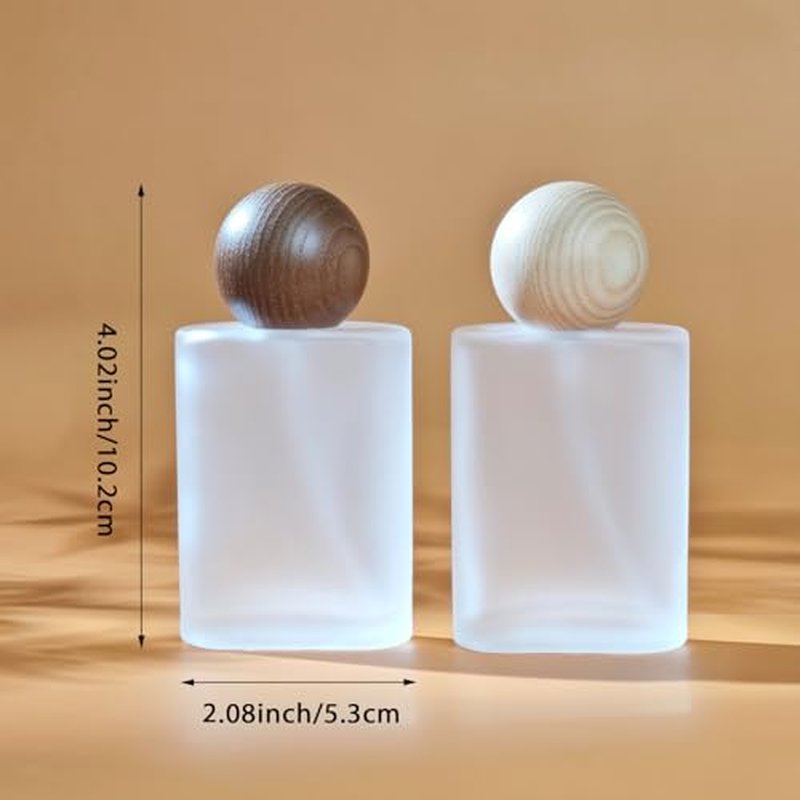 50ml Glass Perfume Spray Bottle - 2 Pack Refillable Atomizer