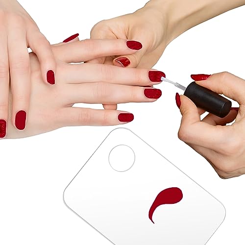 2 Pcs Acrylic Cosmetic Makeup Palette + 1 Pc Makeup Spatula, Makeup Mixing Tray Apply for Foundation Nail Art Beauty Salon Color Cream Liquid Mixing Art Palette