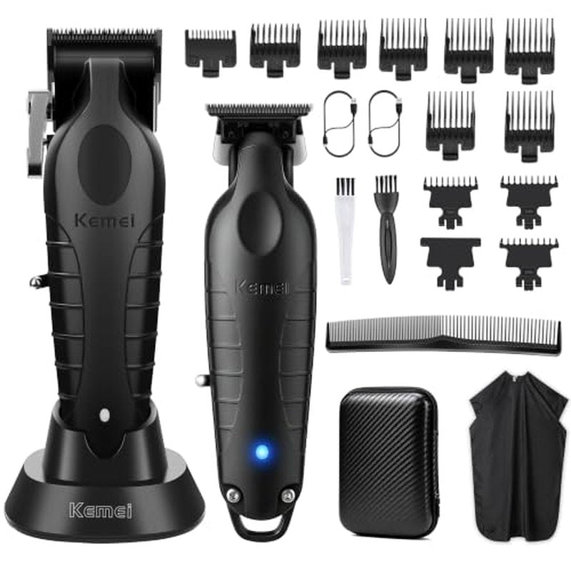 KEMEI Professional Hair Clipper and Trimmer Kit with 11 Combs