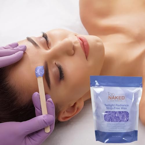 Too Naked Hair Removal Twilight Radiance Strip-Free Wax, Synthetic Formula with Thin Consistency, Hypoallergenic for Sensitive Areas, Orchid Scent, Unisex, 1 Lb.