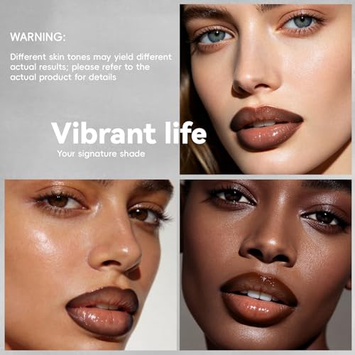 HOSAILY 2-in-1 Lip Liner and Gloss Set - Dark Brown Moisturizing Combo