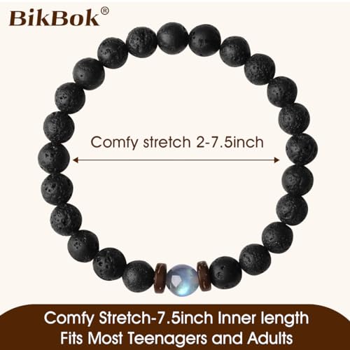 BIKBOK Handmade Bracelets Gifts for Him Teen Boys Gifts Ideas Teenage Boys Gifts Men 13 14 16 18 Year Old Birthday Gift, Cool Bracelets Son Gifts Christmas stocking stuffers for teens (BOYFRIEND)