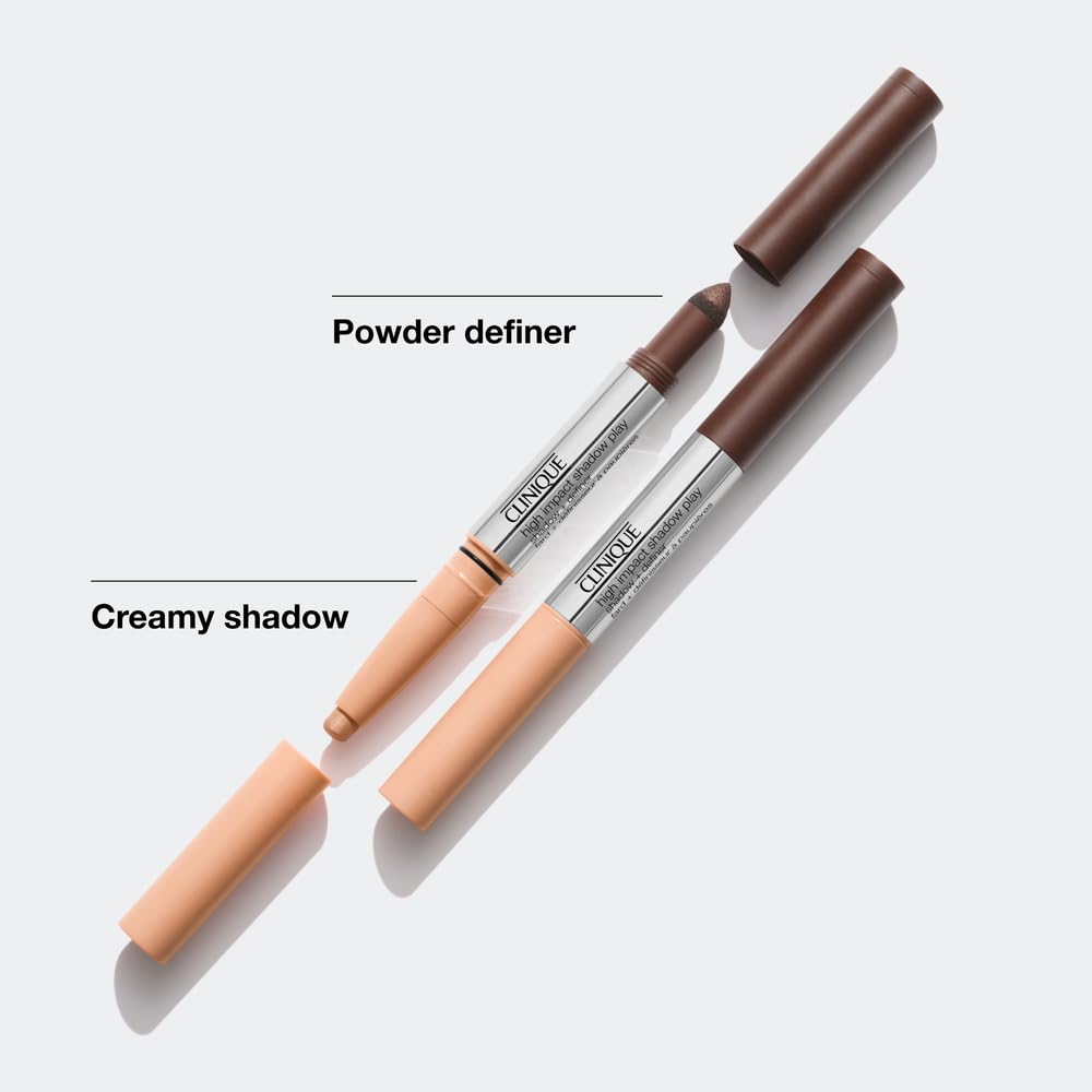 Clinique High Impact Shadow Play™ Shadow + Definer | Crease Proof, Water Resistant + Safe For Sensitive Eyes, Double Latte, 1 Count