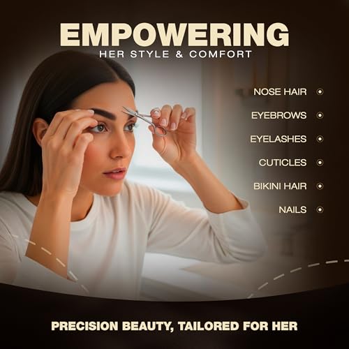 Utopia Care Professional Eyebrow Scissors Set - Stainless Steel Nose Hair Trimmer