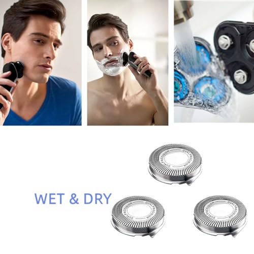 YOUNGPRO HQ8-3 Replacement Heads for Aquatec Shavers, Compatible with Philips Norelco