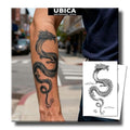 Semi Permanent Dragon Tattoo Stickers - 2 Sheets, 7-15 Days