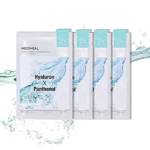 Mediheal Derma Synergy Wrapping Mask for Moisturizing Barrier (4 Packs) - Improved Skin Moisturization With Hyaluron Panthenol