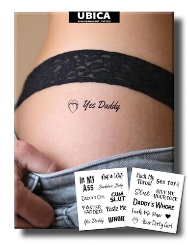 Semi Permanent Tattoo Sheets - Sexy Words for Women