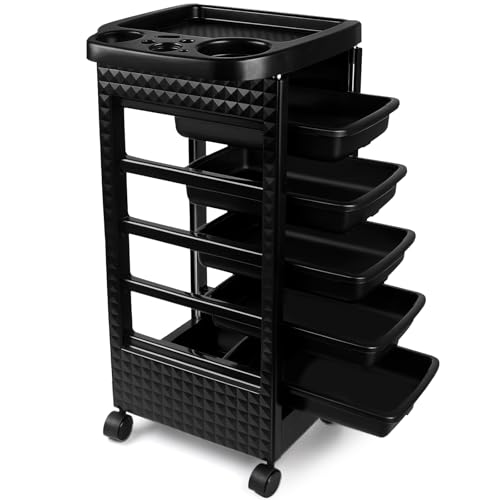 Salon Trolley Cart with 5 Drawers & 360° Wheels