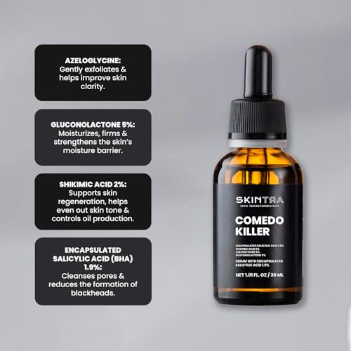 Comedo-killer 2% Salicylic Acid Serum - Blemish & Acne Spot Treatment - Exfoliating Serum with Azeloglycine & Gluconolactone - Clogged Pores & Closed Comedone Treatment - 30 ml/Net 1.01 Fl. Oz