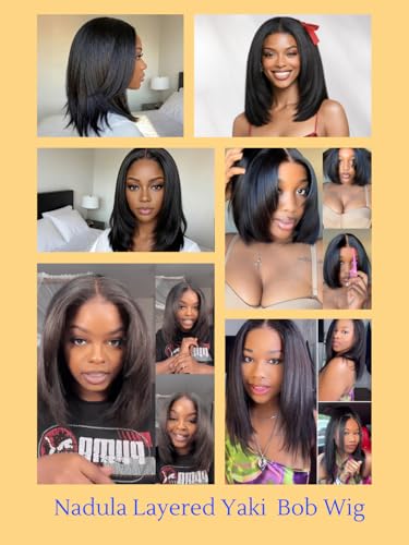Nadula Yaki Straight Bob Drawstring Wig 10in 180% Density