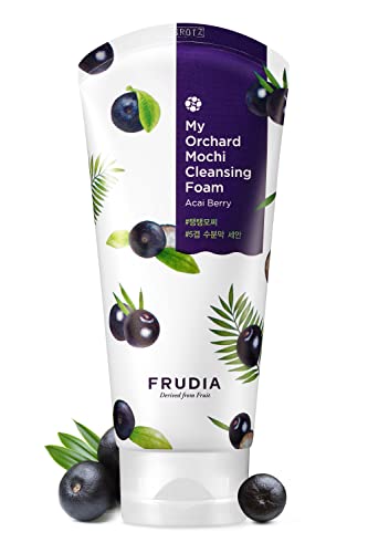 FRUDIA WELCOS My Orchard Mango Cleansing Foam | Korean Face Wash for Women | Foaming Face Wash for Oily Skin | Hydrating Face Wash for Sensitive Skin | Organic Face Wash & Facial Cleanser (4.23 Oz)