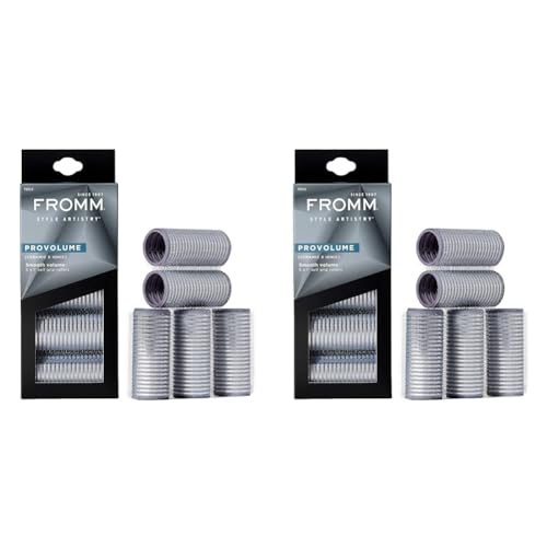 Fromm ProVolume 1.25" Self-Grip Ceramic Ionic Thermal Hair Rollers, 4 Count, Salon Quality Hair Curlers for Shorter or Medium Length Hair, Bangs and Tighter Curls