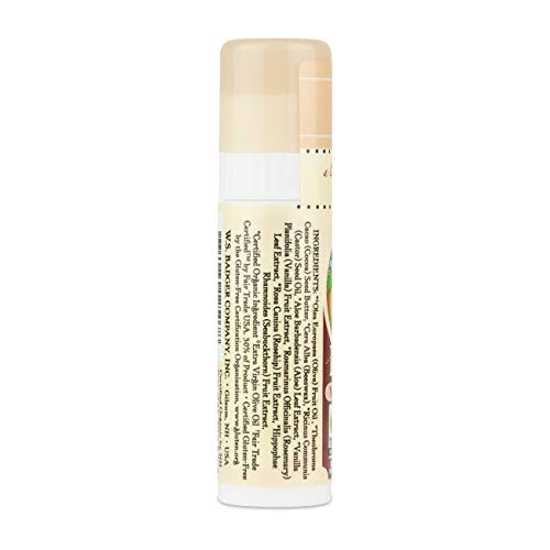 Badger - Cocoa Butter Lip Balm, Creamy Cocoa, Certified Organic Lip Balm, Fair Trade, Natural Lip Balm, Lip Butter, Lip Balm Cocoa Butter, Cocoa Care Lip Balm, 0.25 oz