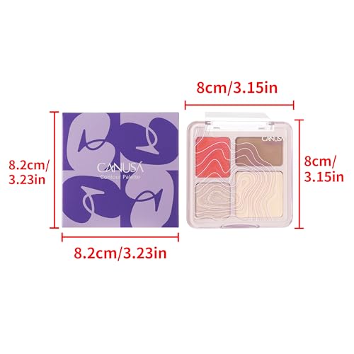 4-in-1 Face Makeup Palette: Blush, Highlighter & Bronzer