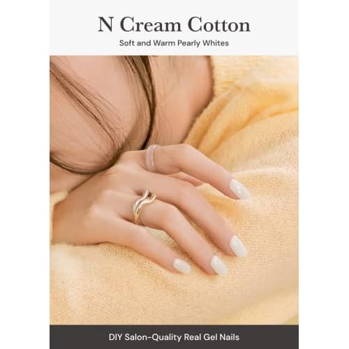 Ohora Semi Cured Gel Nail Strips (N Cream Cotton, Pink, Beige) - The Daily Trio - Works With Any Nail Lamps, Salon-Quality, Long Lasting, Easy to Apply & Remove