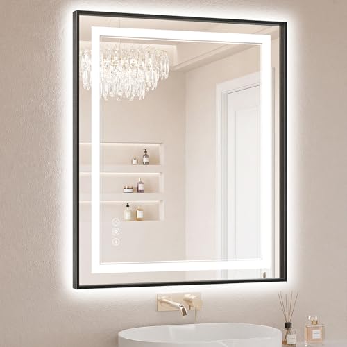 30"x36" LED Bathroom Mirror with Anti-Fog, Dimmable & Backlit