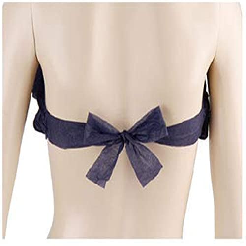 50 Pcs Beauty Salon Disposable Underwear Bra Travel Breast Wrap Beauty SPA Use Special Bodice Breathable Comfortable Adjustable Elitzia ETBR001 (Navy Blue)