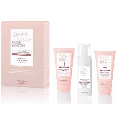 ALFAPARF MILANO Home Keratin Hair Treatment - Lisse Design Express Brazilian Hair Straightening and Smoothing - Formaldehyde Free - Sulfate Free