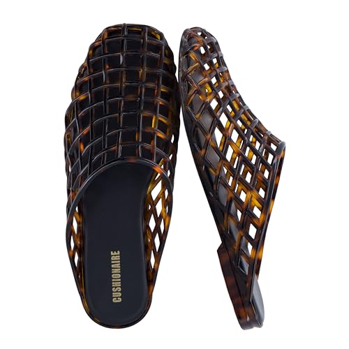 CUSHIONAIRE Women's Jelly Flats - Lightweight Closed Toe Mules