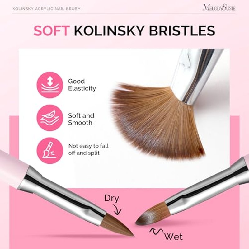 MelodySusie Professional 3D Kolinsky Acrylic Nail Brush #2