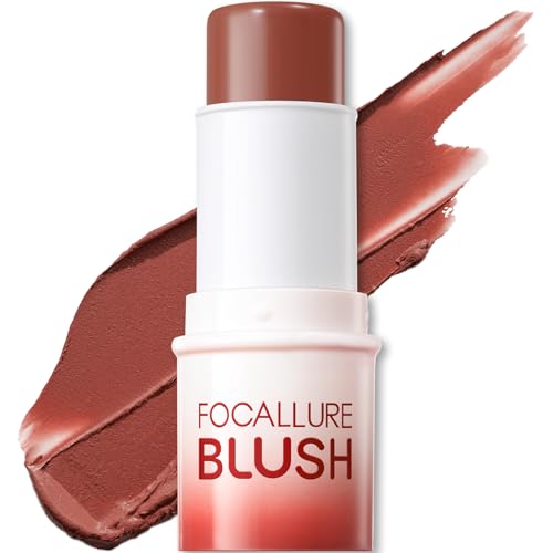 FOCALLURE Cream Blush Stick - 12H Long-Lasting Multi-Use Makeup
