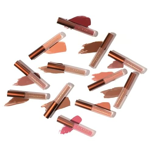 Beauty Bakerie Bitesized Lip Whip Liquid Lipstick for Women, Hydrating Moisturizer Lip Gloss Lip Tint, Long Lasting Waterproof Lip Stain Matte or Metallic, 2.5mL, Brown Suga
